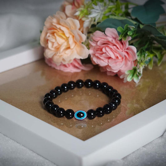 Protective Evil Eye Hematite Natural Stone Bracelet